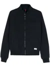 Fay Logo-patch Ripstop Jacket In Blue