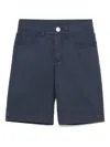 Fay Logo-patch Shorts In Blue