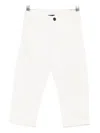 Fay Logo-patch Trousers In White