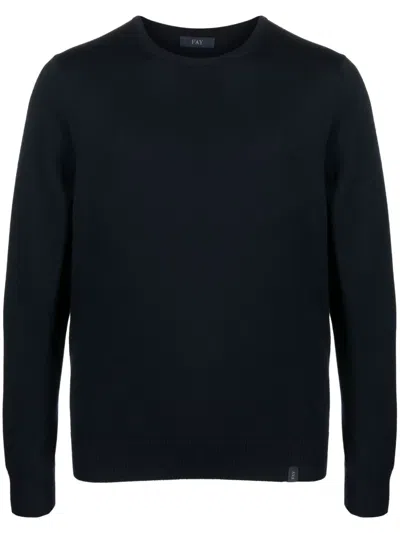 FAY LOGO-PATCH VIRGIN-WOOL JUMPER