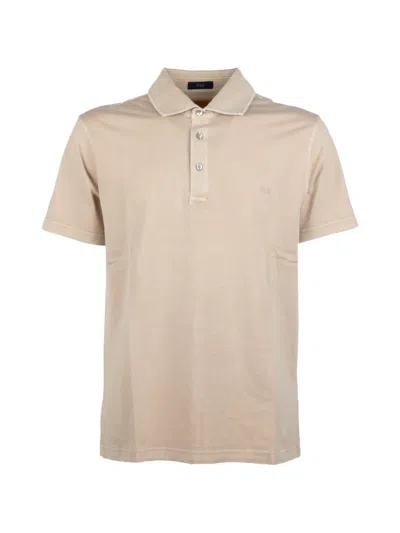 Fay Logo Polo Shirt In Neutral