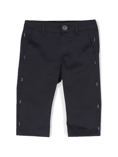 Fay Babies' Logo-stripe Chinos In Blue