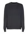 Fay Grey Virgin Wool Jumper In Black