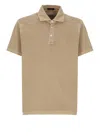 Fay Logoed Polo In Brown