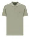 Fay Piquet Stretch Polo In Green