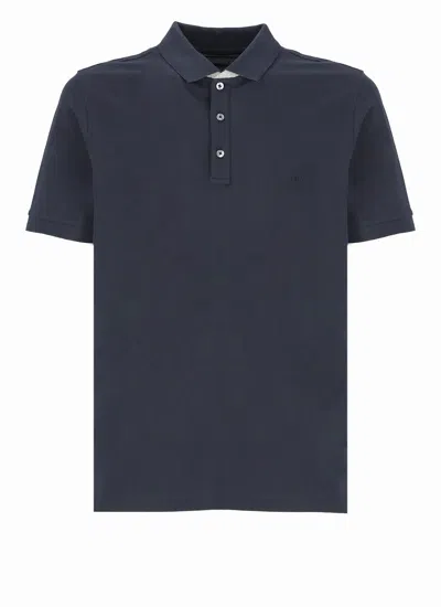Fay Logoed Polo Polo Shirt In Blu Scuro