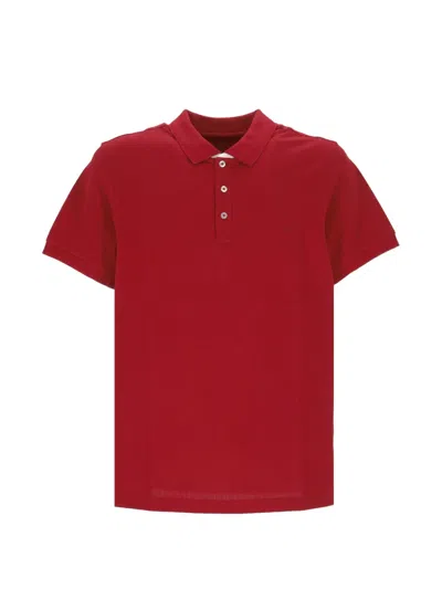 Fay Logo-embroidered Polo Shirt In Red