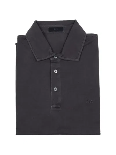 Fay Logo-embroidery Polo Shirt In Blue