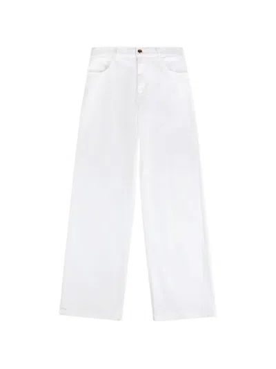 Fay Logo-patch Five-pocket Jeans In White