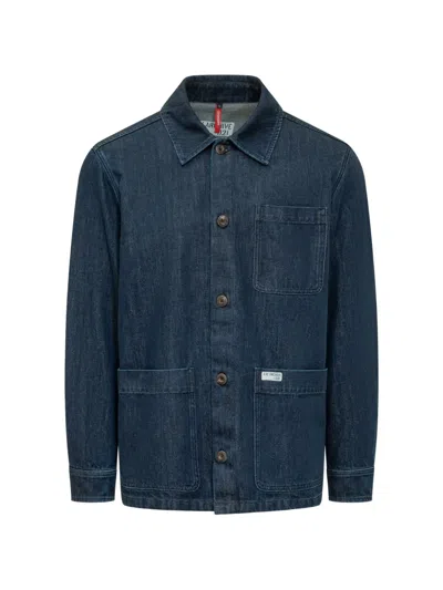 Fay Logo-patch Overshirt In Multi