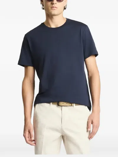 Fay Logo-tag T-shirt In Blue