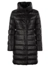 Fay Long Down Jacket With Hook In Black