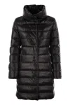 Fay Long Urban Hook And Loop Down Jacket In Black