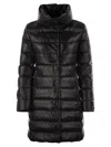 Fay Women's Long Down Jacket With Hook In Black