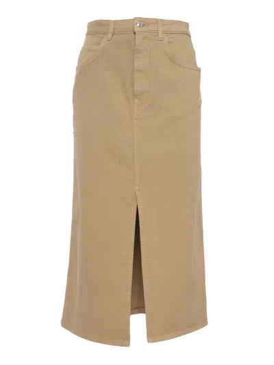 Fay Long Skirt. In Beige