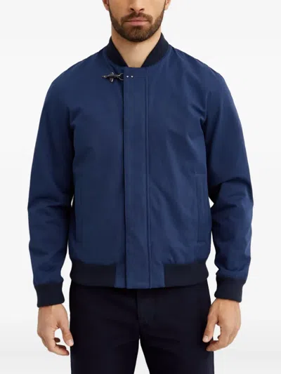 Fay Long-sleeve Bomber Jacket In Blue