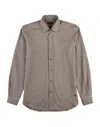Fay Long-sleeve Checked Shirt In Brown In Gray