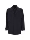 Fay Morning Short Double-breasted Front Jacket In Black