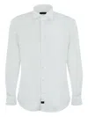 Fay Long-sleeve Point-collar Shirt In White