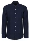 Fay Tailored Long Sleeves Cotton Shirt In Blue