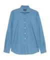 Fay Chambray Shirt In Blue