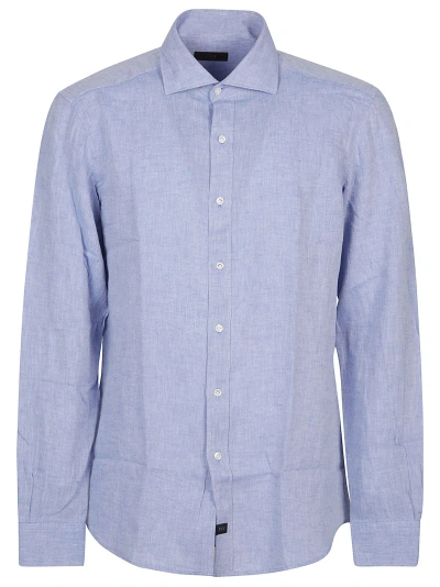 Fay Long Sleeve Shirt In Cobalto Chiaro