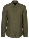 Fay Long-sleeve Button-up Shirt In Kiwi Scuro