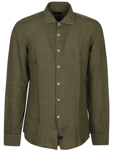 Fay Long Sleeve Shirt In Kiwi Scuro