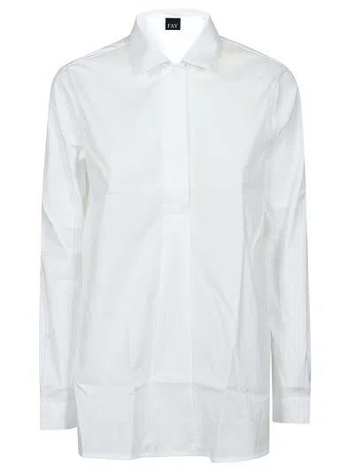 Fay Long Sleeve Shirt In White