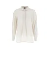 Fay Long-sleeved Blouse With Classic Collar In White