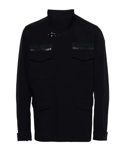 Fay Long-sleeved Casual Jacket In Black