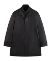 Fay Morning Coat In Technical Poplin In Black