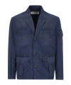 Fay Long-sleeved Casual Jacket In Blue