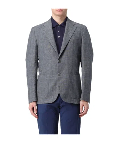Fay Long-sleeved Casual Jacket In Gray