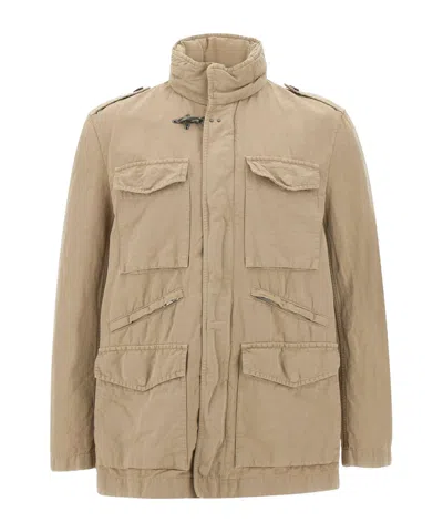 Fay Long-sleeved Casual Jacket In Nude