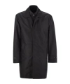 Fay Morning Waterproof Coat With High Collar In Black