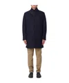 Fay Long-sleeved Coat In Black