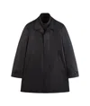 Fay Morning Coat In Technical Poplin In Black