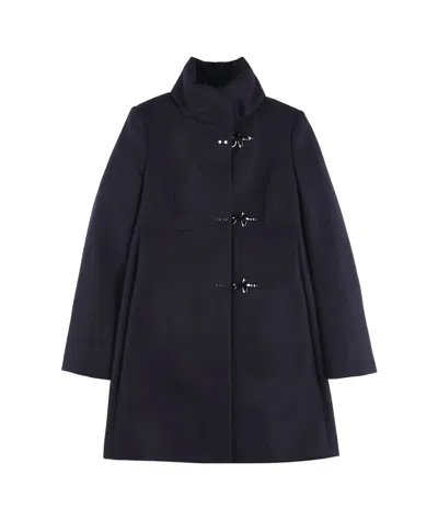 Fay Long-sleeved Coat In Black