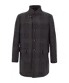 Fay Tartan Coat In Black
