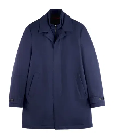 Fay Long-sleeved Coat In Blue