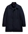 Fay Straight Wool-cashmere Blend Coat With Side Pockets In Black