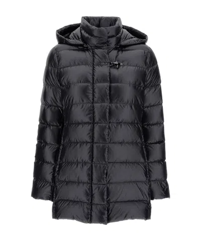 Fay Long-sleeved Down Jacket In Black