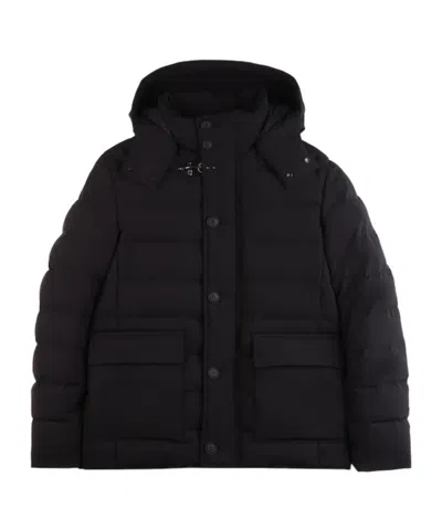 Fay Long-sleeved Down Jacket In Black