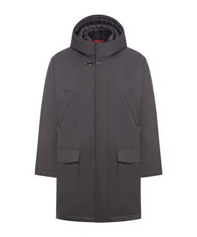 Fay Long-sleeved Down Jacket In Black