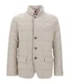 Fay Long-sleeved Down Jacket In Nude