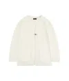 Fay Long-sleeved Knitted Cardigan In White