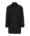 Fay Layered Long Sleeve Buttoned Waterproof Coat In Black