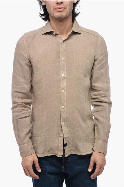 Fay Long Sleeved Linen Shirt