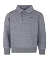 Fay Grey Sweater For Boy With Logo In Gray